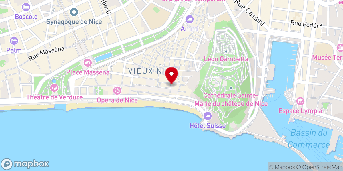 Map showing location of Maison d'Adam et Eve