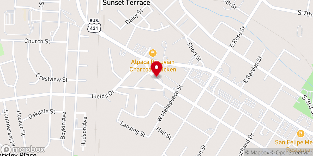 Map showing location of Iglesia Pentecostal Fuente Divina