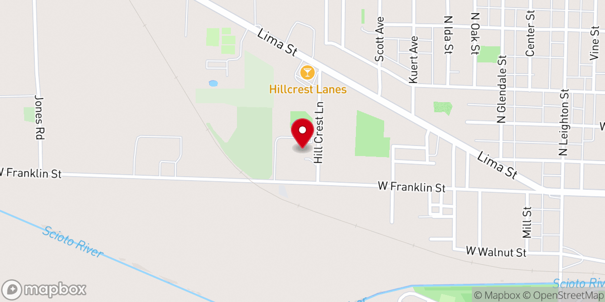 Map showing location of Hardin County Family YMCA