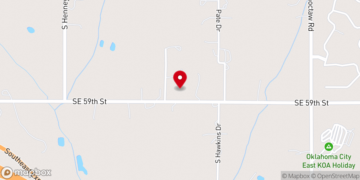 Map showing location of New Life Harvest Church