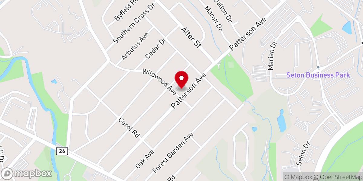 Map showing location of Lochearn Presbyterian Church