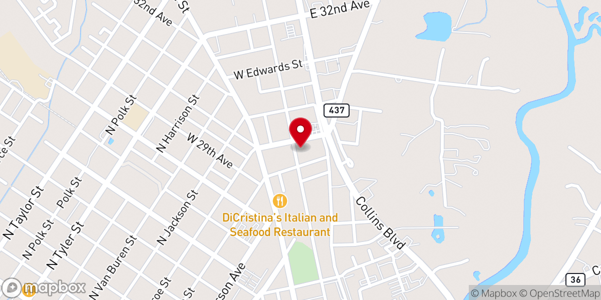 Map showing location of Northshore Food Bank