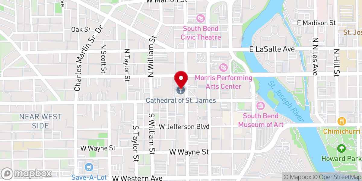 Map showing location of Cathedral Of Saint James