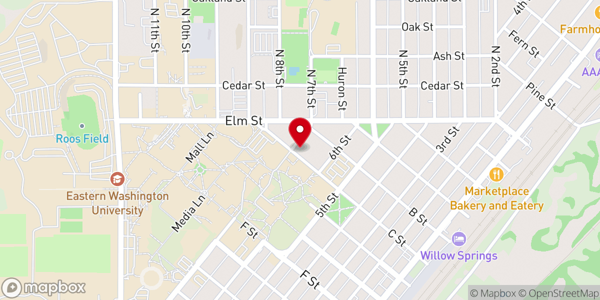 Map showing location of St Paul's Episcopal Church