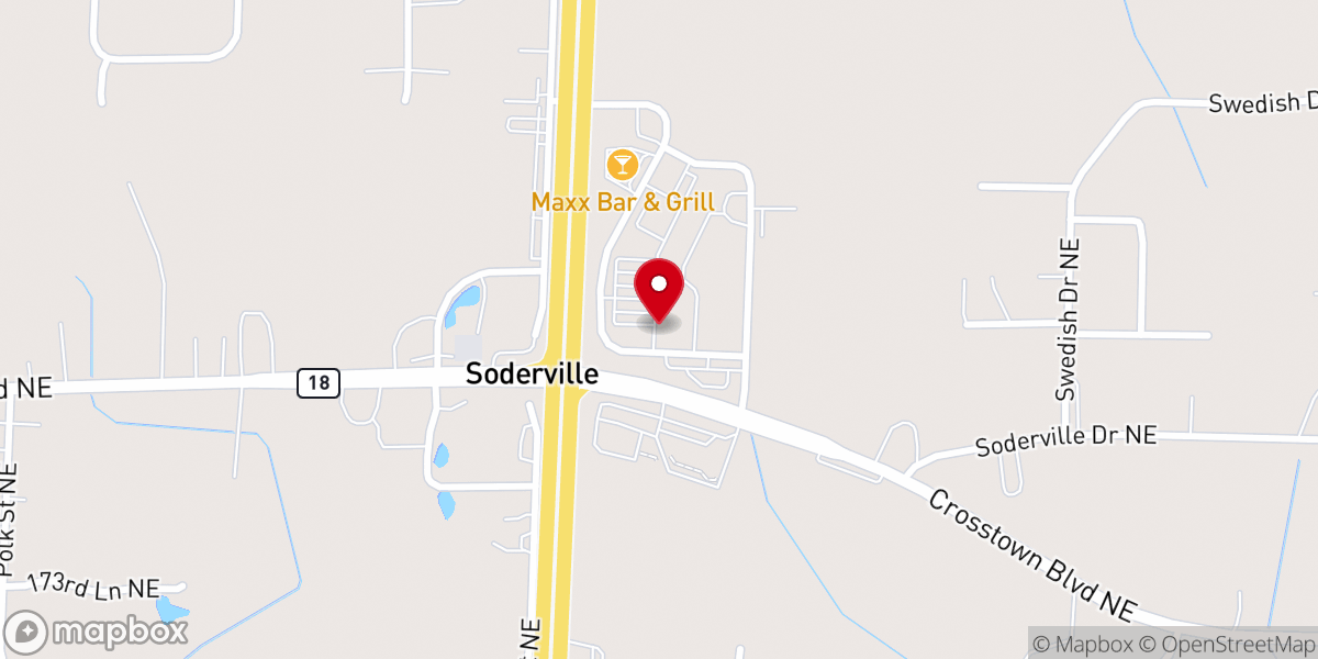 Map showing location of Open Range Cowboy Church