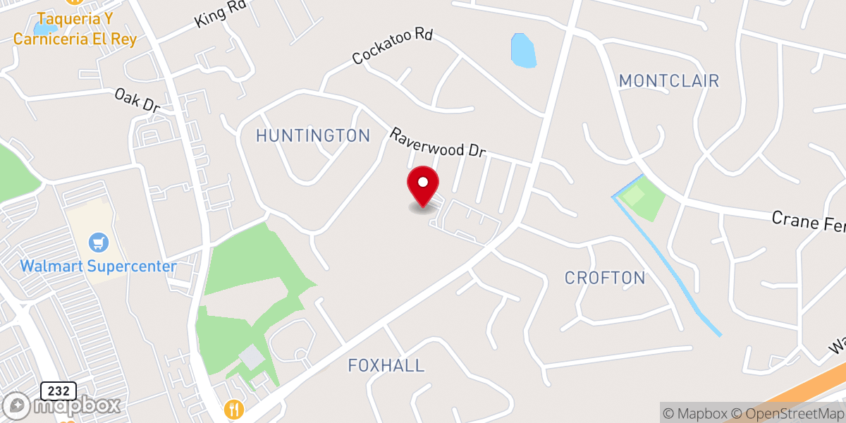 Map showing location of Lakemont Presbyterian Church