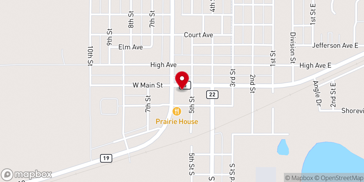 Map showing location of St Paul's Lutheran Church