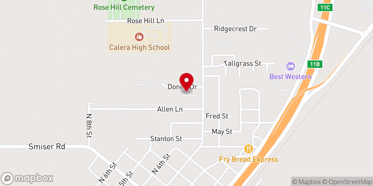 Map showing location of New Life Assembly of God
