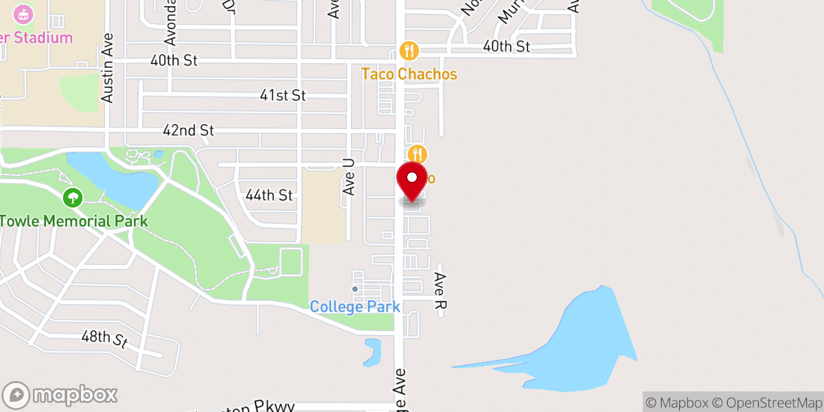 Map showing location of Chicken Express