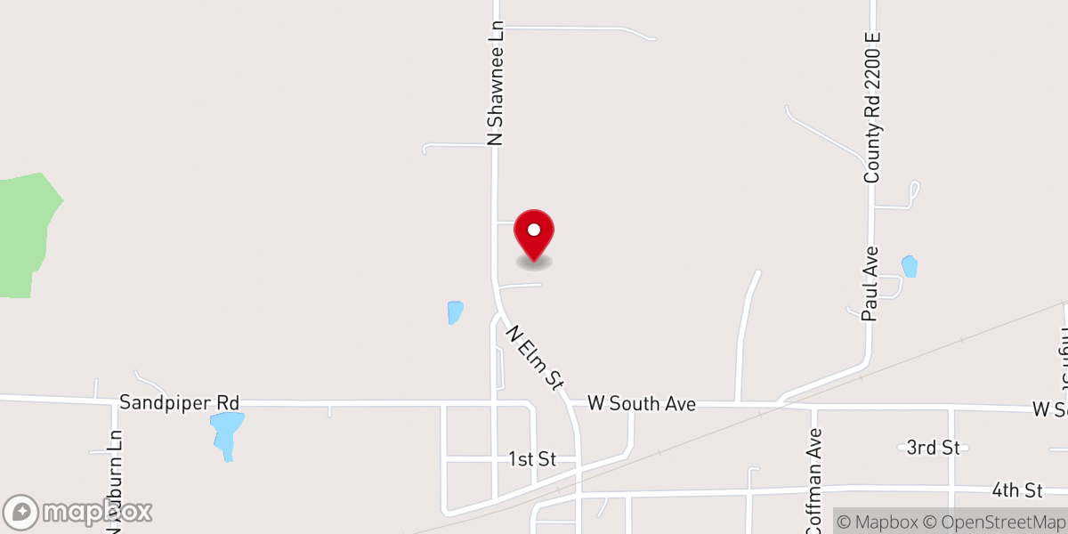 Map showing location of Oasis Mennonite Church