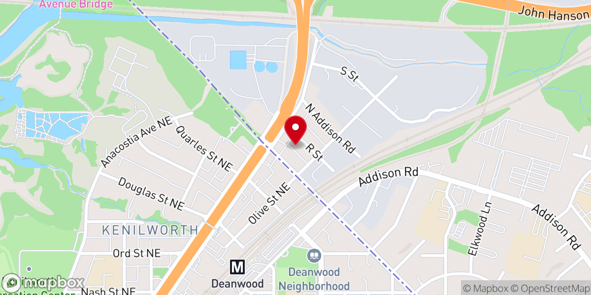 Map showing location of Spirit of Peace Baptist Church