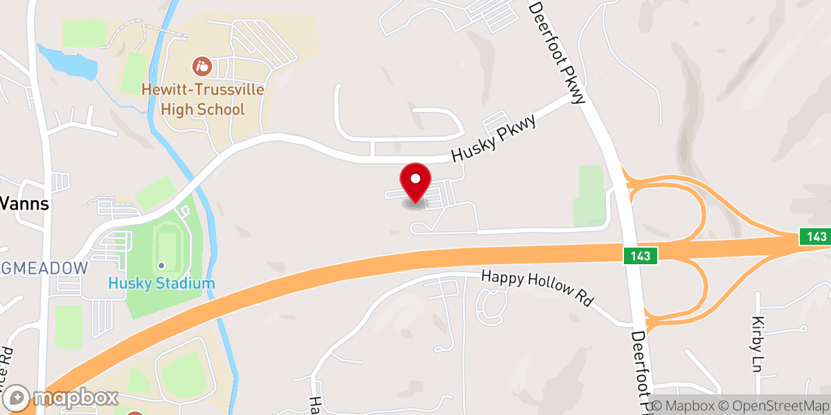 Map showing location of Deerfoot Church of Christ