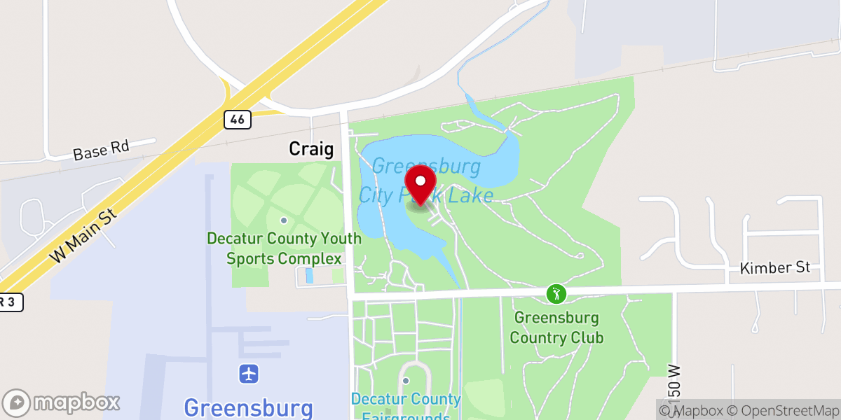 Map showing location of Decatur County Parks & Recreation