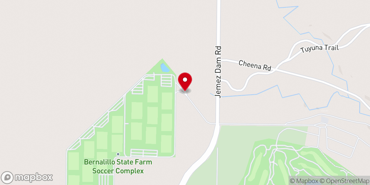 Map showing location of NM Soccer Complex