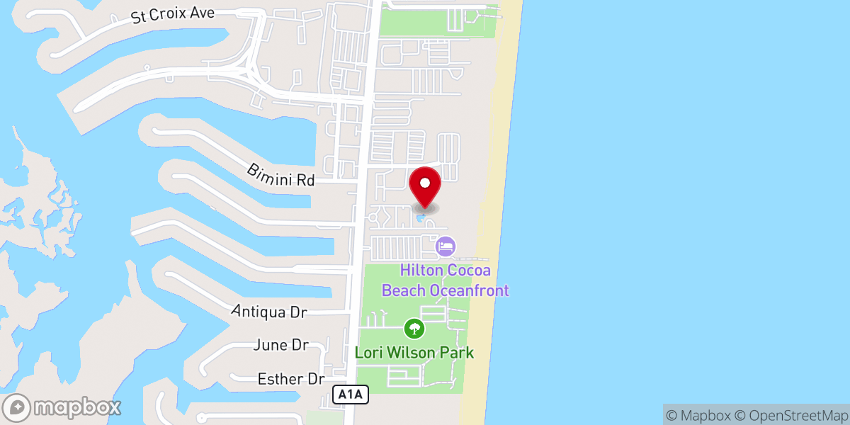 Map showing location of The Resort On Cocoa Beach
