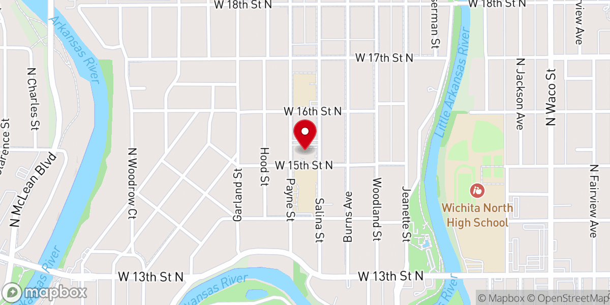 Map showing location of Woodland United Methodist Church