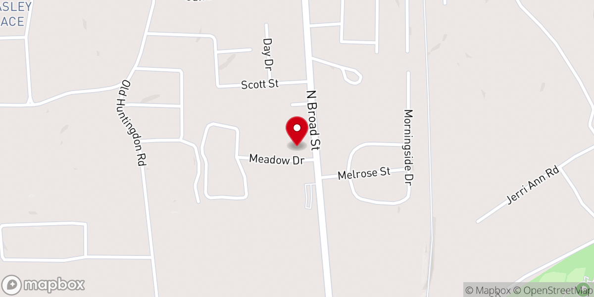 Map showing location of First Cumberland Presbyterian