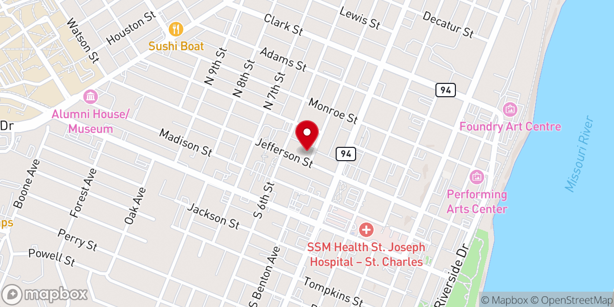 Map showing location of Church of God Holiness