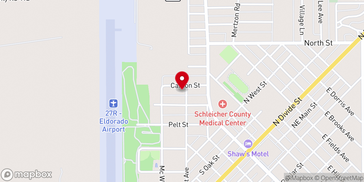 Map showing location of Eldorado Primitive Baptist Church