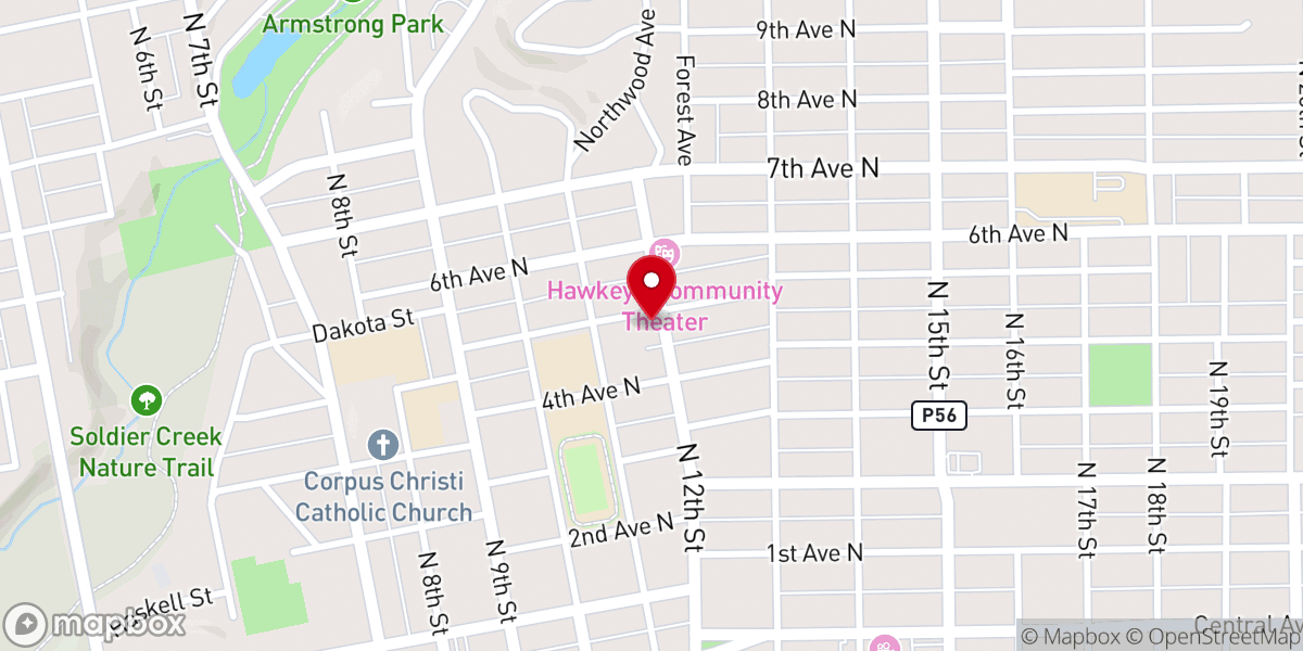 Map showing location of First Presbyterian Church