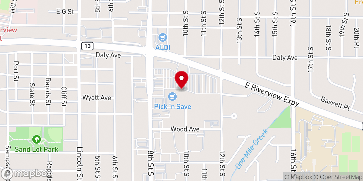 Map showing location of Crossview Church