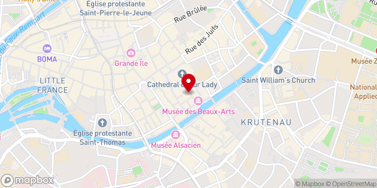Map showing location of Musée de l'Œuvre-Notre-Dame