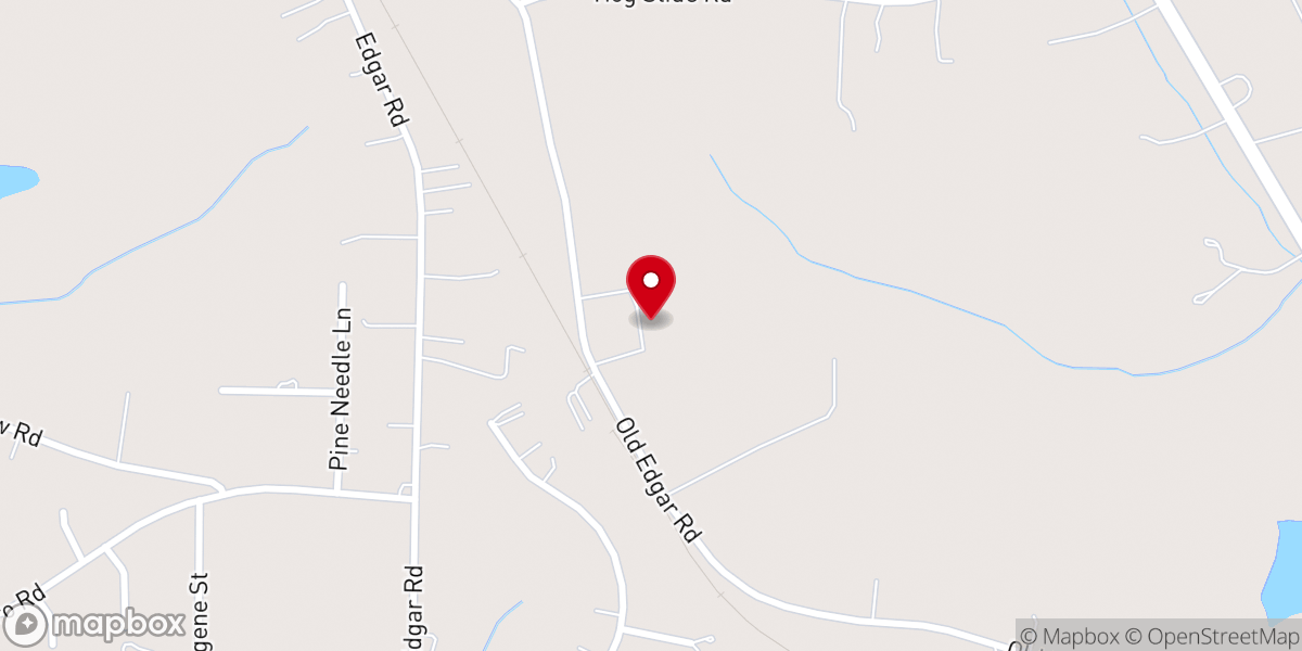 Map showing location of Hope Baptist Church
