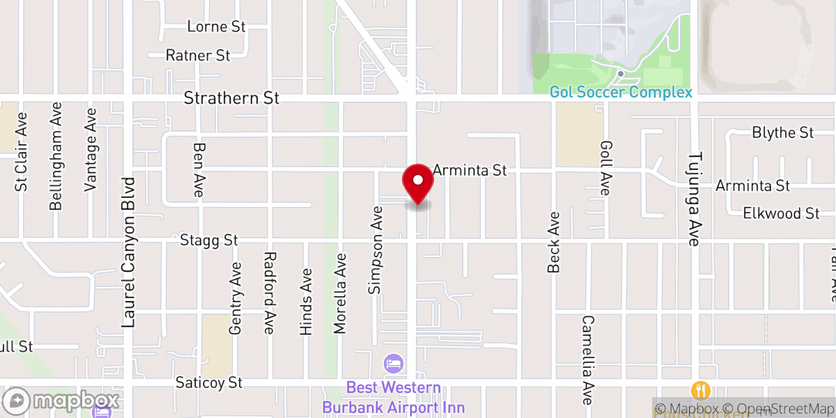 Map showing location of Our Lady of Zapopan