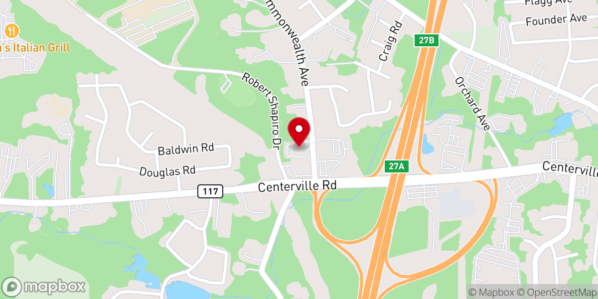 Map showing location of Faith Baptist Church, Warwick, Rhode Island