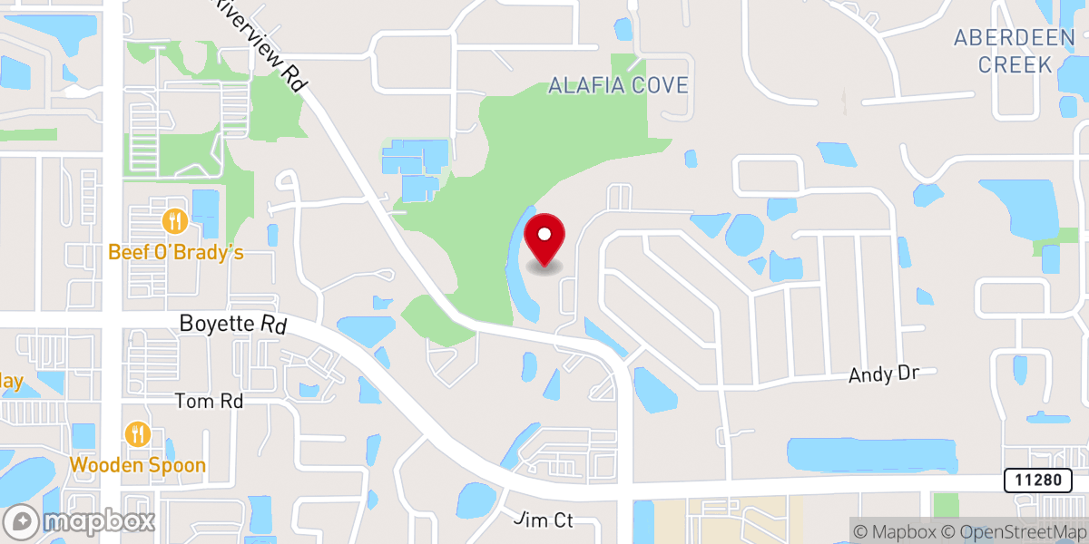 Map showing location of Bridge of the Bay Community Church