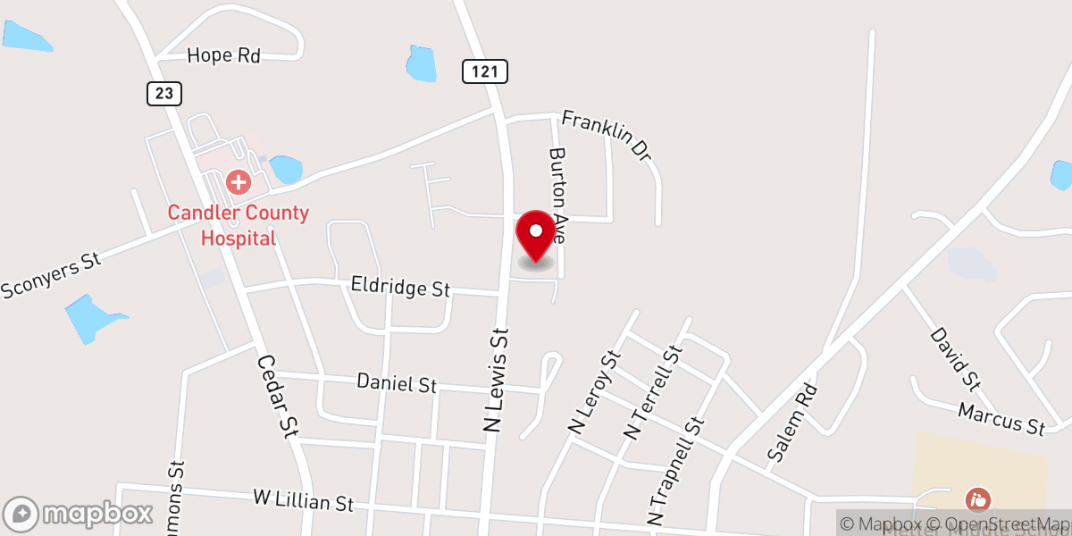 Map showing location of Guido Bible College