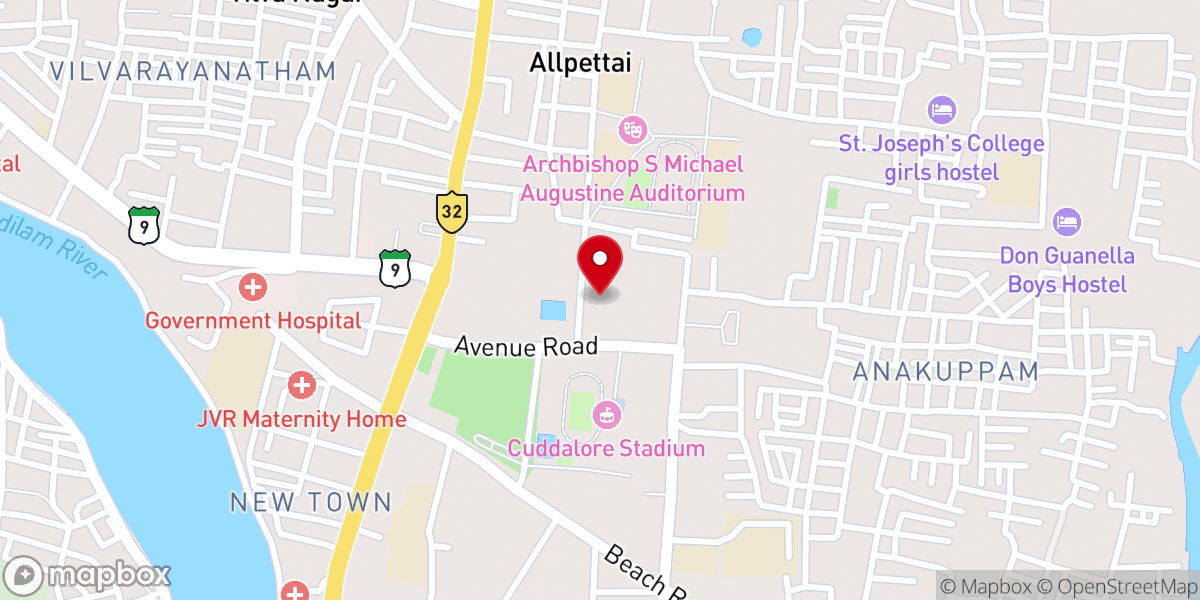 Map showing location of Holy Epiphany CSI Church