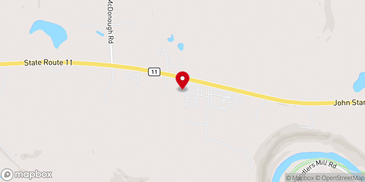 Map showing location of Berean Baptist Church