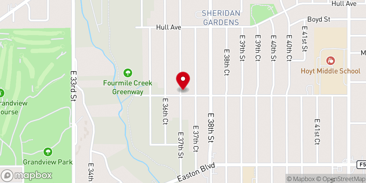 Map showing location of Trinity Open Bible Church