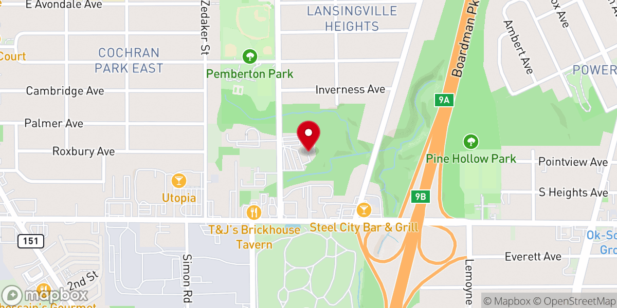 Map showing location of Byzantine Center at the Grove