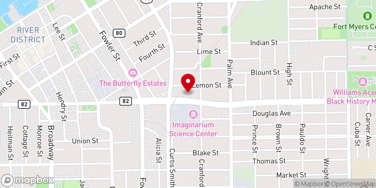 Map showing location of Mission Community Church