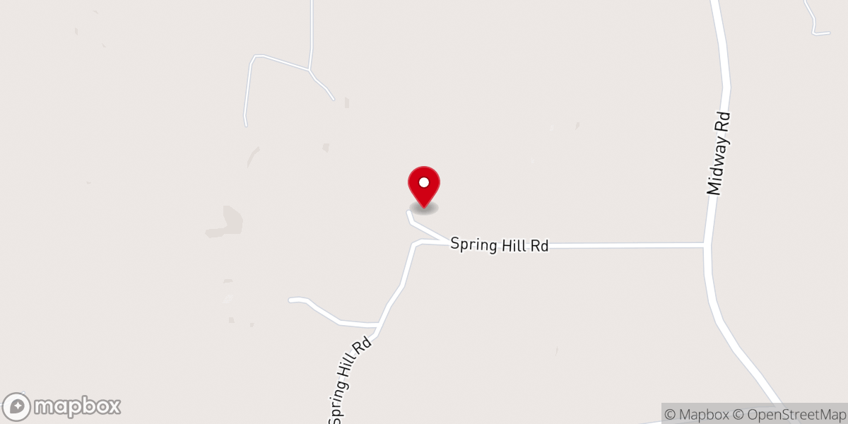 Map showing location of Springhill Christian Center