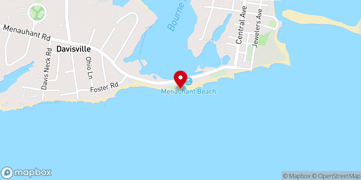 Map showing location of Menauhant Beach