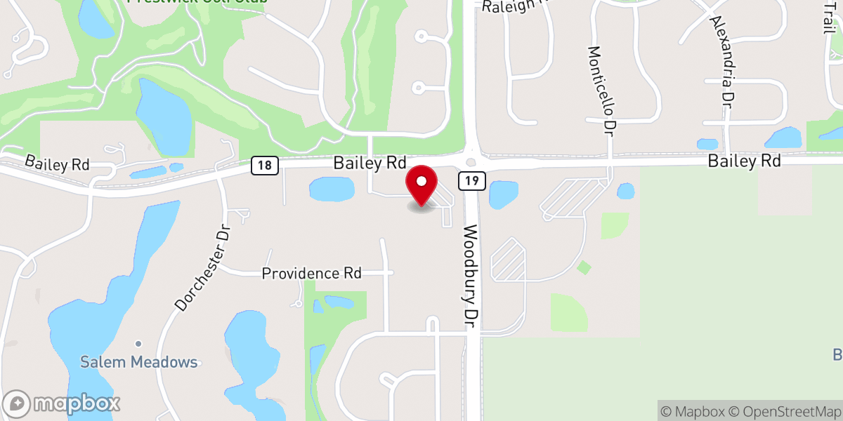 Map showing location of Resurrection Lutheran Church of Woodbury