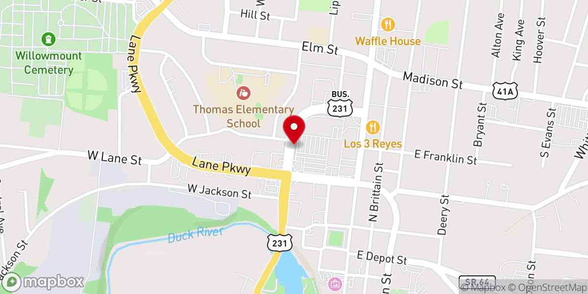Map showing location of MT Lebanon Methodist Church