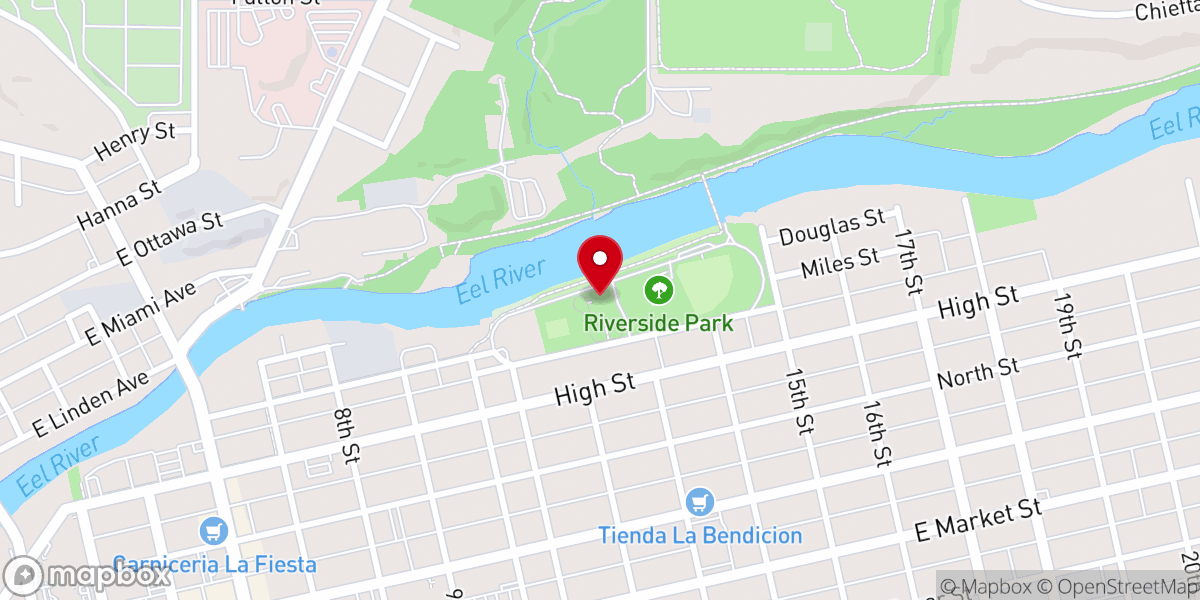Map showing location of Cass County Dentzel Carousel