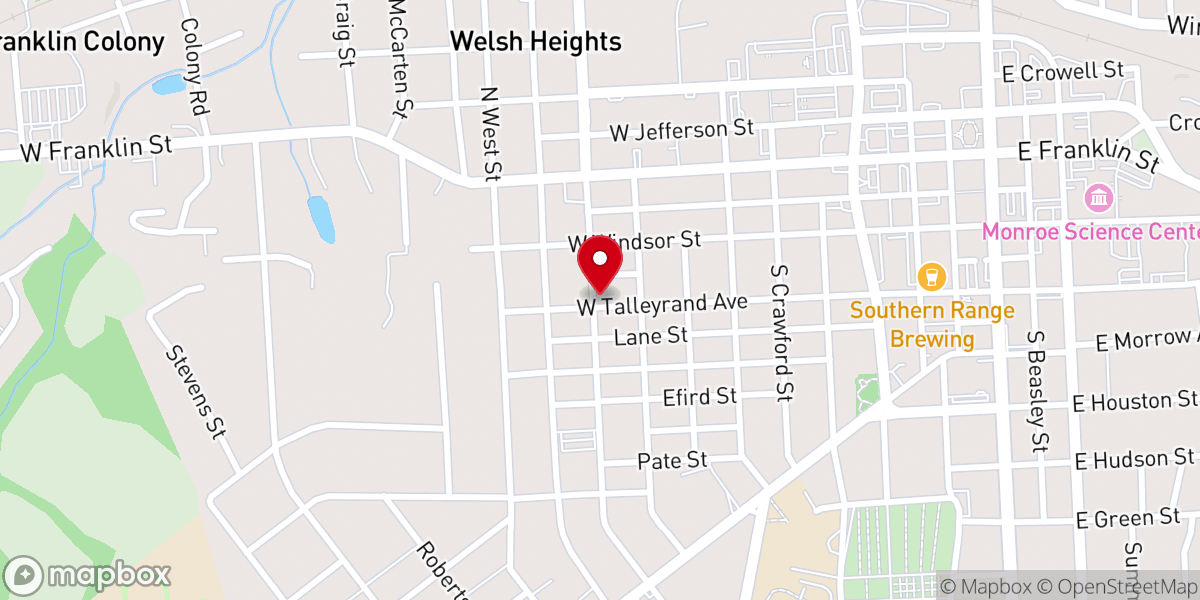 Map showing location of Langford Chapel CME Church