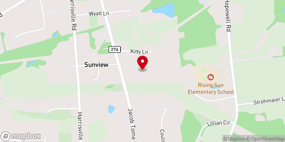 Map showing location of Church of the Nazarene