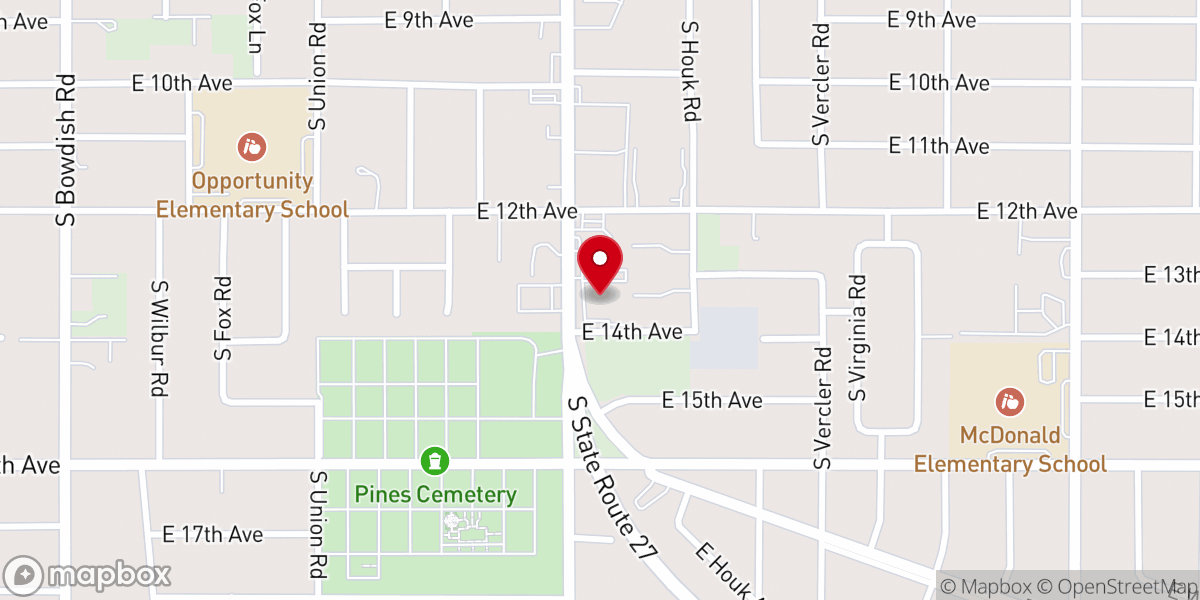 Map showing location of Followers Church