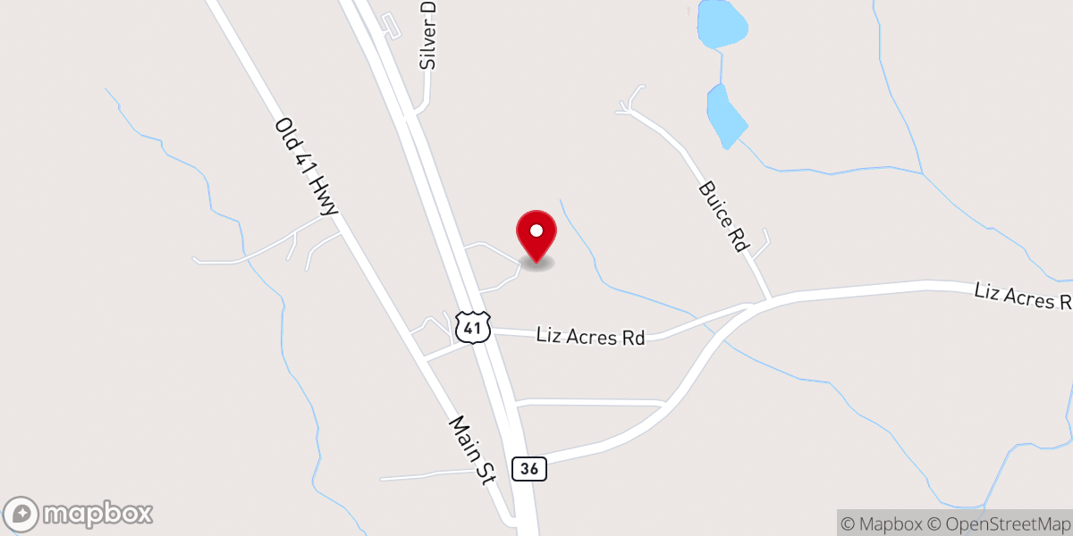 Map showing location of Cornerstone Baptist Church