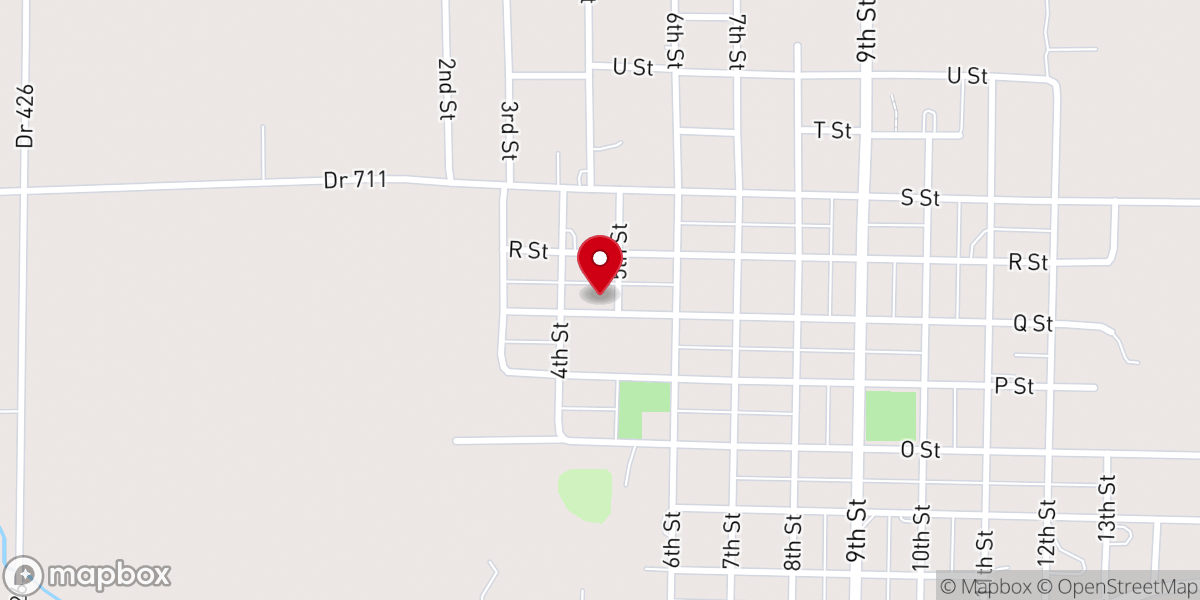 Map showing location of Evangelical Wesleyan Church