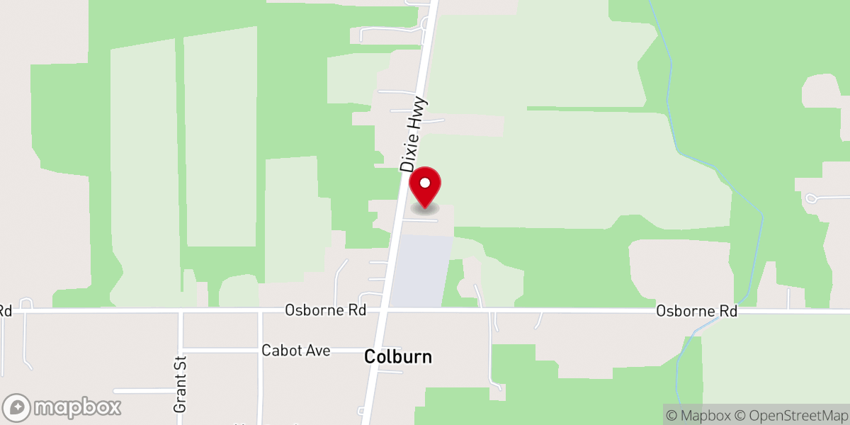 Map showing location of Pleasant View Church