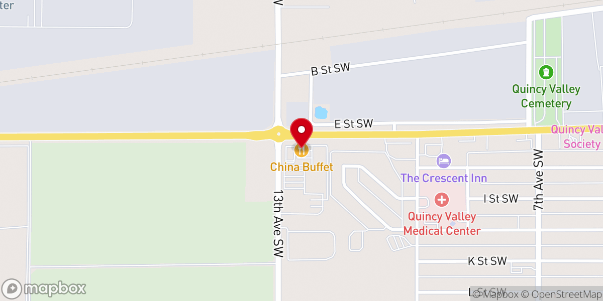 Map showing location of Monkey N' Around Pizza