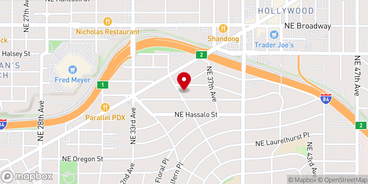 Map showing location of Eighth Church of Christ Scientist