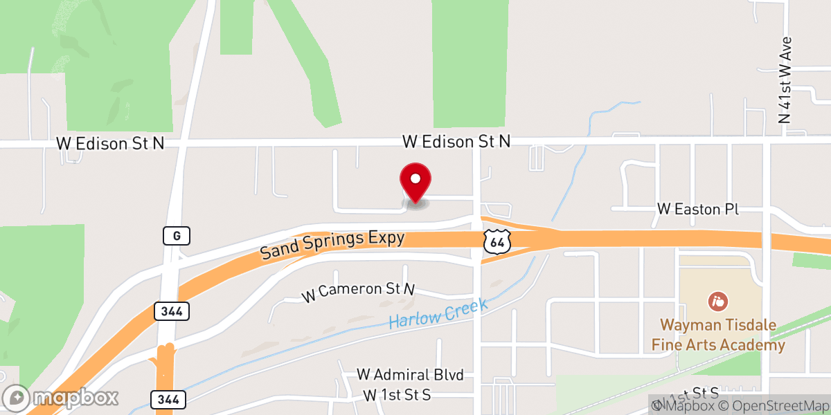 Map showing location of Faith Bible Church